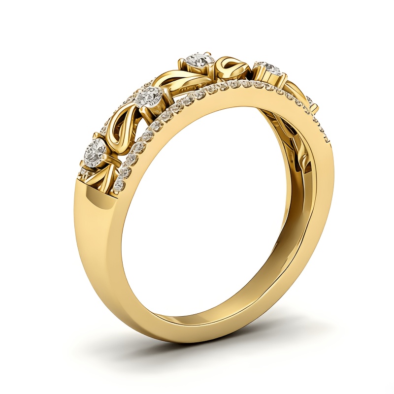 Twisted Vine Eternity Ring with Synthetic Zircon